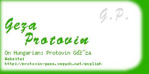 geza protovin business card